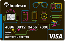 Cartão de Débito Bradesco Visa Universitário