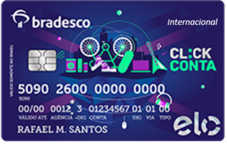 Cartão Click Conta Bradesco Elo Internacional