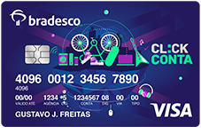 Cartão Cartão de Débito Bradesco Click Conta Visa