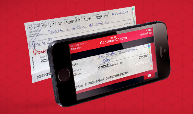 Depósito de cheque pelo celular