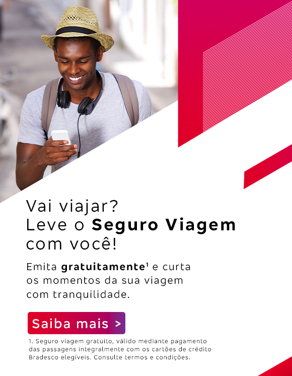 #BradescoAcessível #PraTodoMundoVer Texto: em um fundo vermelho, do lado esquerdo lemos o seguinte texto: “Ligue ou desligue o pagamento por aproximação do cartão sempre que quiser”. Abaixo, temos o botão “Saiba mais”. Do lado direito, vemos a imagem de uma mão segurando um celular que mostra o botão de ligar e desligar no aplicativo”. Fim da descrição. 