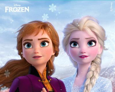 Anna e Elza,personagens da animação Frozen